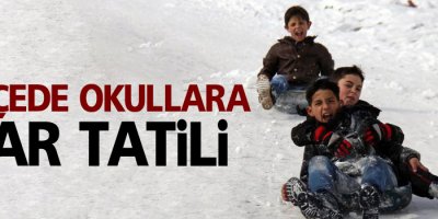 O ilçede okullara kar tatili