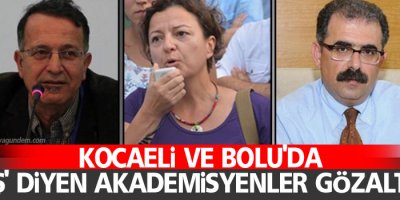 Kocaeli ve Bolu’da barış isteyen 24 akademisyen gözaltında