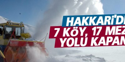 Hakkari'de 7 köy, 17 mezra yolu kapandı