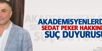 Akademisyenlerden Sedat Peker hakkında suç duyurusu