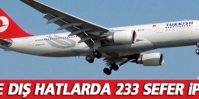 İç ve dış hatlarda 233 sefer iptali