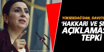 Davutoğlu'nun 'Hakkari ve Şırnak' açıklamasına tepki
