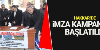 “Hakkari’me dokunma” şiarıyla imza kampanyası başlattı