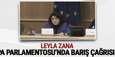 Zana, Avrupa Parlamentosu’nda barış çağrısı yaptı