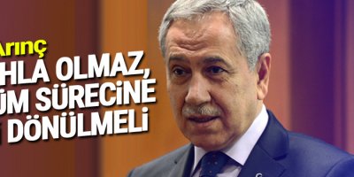 Bülent Arınç: Silahla olmaz, çözüm sürecine geri dönülmeli
