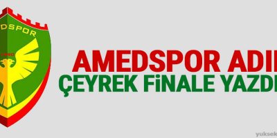 Amedspor, adını çeyrek finale yazdırdı