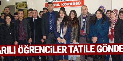 Yüksekova'da, Başarılı öğrenciler tatile gönderildi