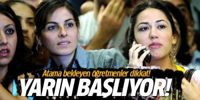 Öğretmen atamaları için başvurular yarın başlıyor