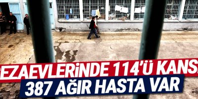 Cezaevlerinde 114’ü kanser, 387 ağır hasta var