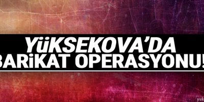 Yüksekova'da barikat operasyonu