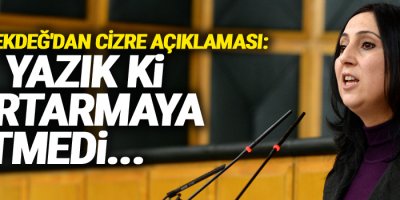 Yüksekdeğ'dan Cizre açıklaması: Ne yazık ki kurtarmaya yetmedi...