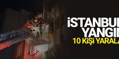 Fatih’te yangın: 5’i ağır, 10 kişi yaralandı