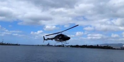 Helikopter denize çakıldı