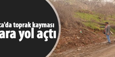 Çukurca'da toprak kayması hasara yol açtı