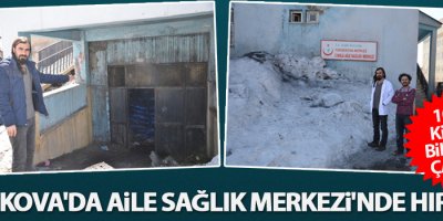 Yüksekova'da Aile Sağlık Merkezi'nde hırsızlık