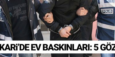 Hakkari'de ev baskınları: 5 gözaltı