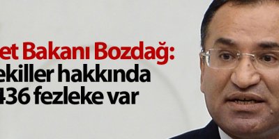 Bozdağ: Vekiller hakkında 436 fezleke var