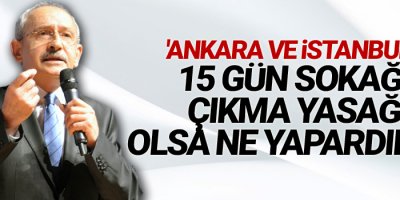 'Ankara ve İstanbul'da 15 gün sokağa çıkma yasağı olsa ne yapardınız?'