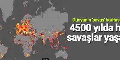 Dünyanın 'savaş' haritası yapıldı: 4500 yılda hangi savaşlar yaşandı?