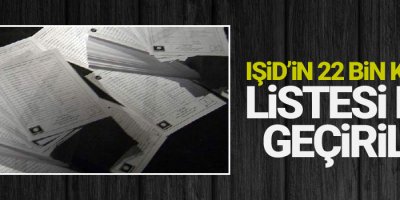IŞİD’in 22 bin kişilik listesi ele geçirildi