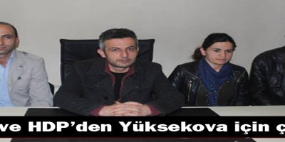 DBP ve HDP'den Yüksekova için çağrı!