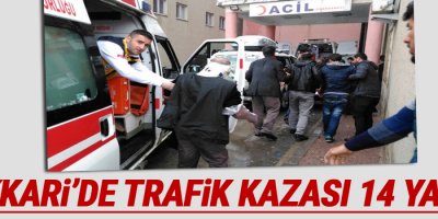 Hakkari'de Trafik Kazası: 14 Yaralı