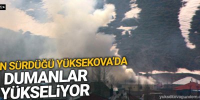 Yasağın sürdüğü Yüksekova'da dumanlar yükseliyor