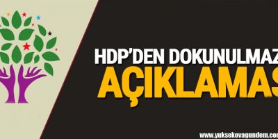 HDP'den dokunulmazlık açıklaması