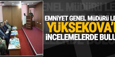 Emniyet Genel Müdürü Lekesiz, Yüksekova’da İncelemelerde Bulundu