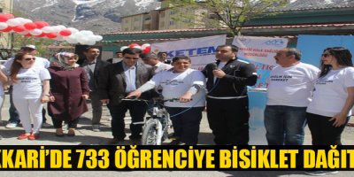 Hakkari'de 733 öğrenciye bisiklet dağıtıldı