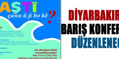 Diyarbakır’da Barış Konferansı düzenlenecek