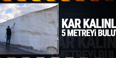 Bitlis'te kar kalınlığı 5 metreyi buluyor
