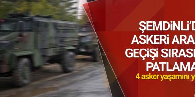 Şemdinli'de askeri aracın geçişi sırasında patlama