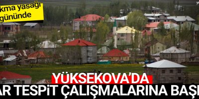 Yüksekova'da hasar tespit çalışmalarına başlandı