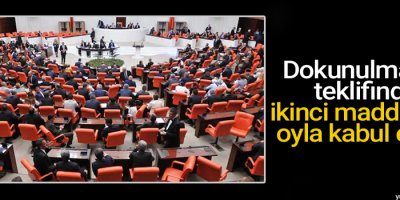 Dokunulmazlık teklifinde ikinci madde 374 oyla kabul edildi