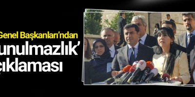 HDP Eş Genel Başkanları’ndan ‘dokunulmazlık’ açıklaması