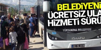 Belediye'nin Ücretsiz Ulaşım Hizmeti Sürüyor