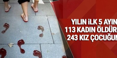 Erkekler yılın ilk 5 ayında 113 kadın öldürdü, 243 kız çocuğuna...