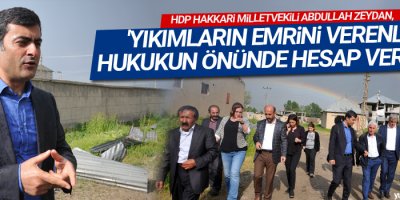 Zeydan, 'Çatışmaların olmadığı yerleri bile yakmışlar'