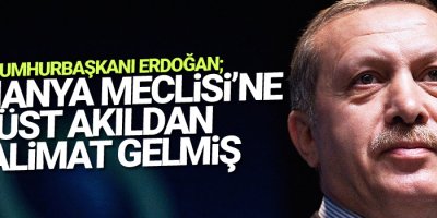 Erdoğan: Almanya Meclisi’ne üst akıldan talimat gelmiş