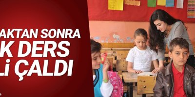 Yasaktan sonra ilk ders zili çaldı