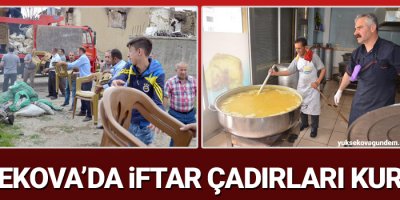 Yüksekova'da iftar çadırları kuruldu