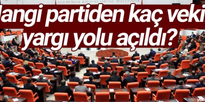 Hangi partiden kaç vekile yargı yolu açıldı?