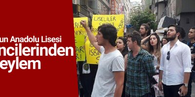 Samsun Anadolu Lisesi öğrencilerinden eylem