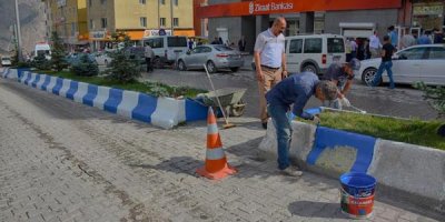 Hakkari Belediyesinden çevre düzenlemesi