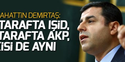 Demirtaş: Bir tarafta IŞİD, bir tarafta AKP, ikisi de aynı