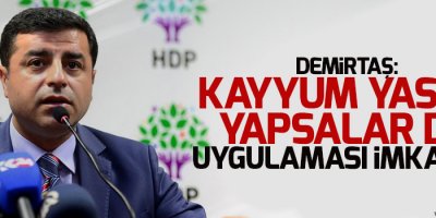 Demirtaş: Kayyum yasası yapsalar da uygulaması imkansız