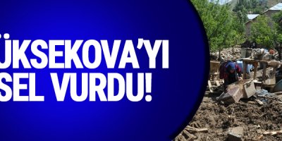 Yüksekova'yı sel vurdu