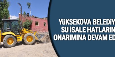 Yüksekova Belediyesi, Su İsale Hatlarının Onarımına Devam Ediyor
