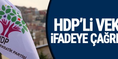 HDP'li vekil ifadeye çağrıldı